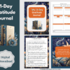 Orange Floral 21 Day Gratitude Journal
