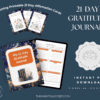 Orange Floral 21 Day Gratitude Journal