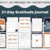 Orange Floral 21 Day Gratitude Journal