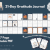 Orange Floral 21 Day Gratitude Journal