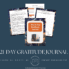 Orange Floral 21 Day Gratitude Journal