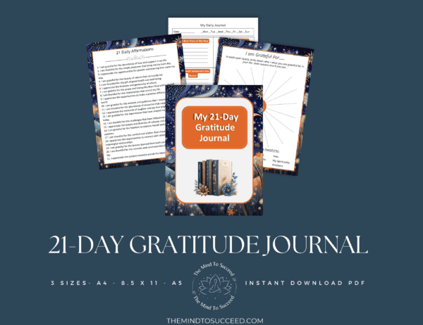 Orange Floral 21 Day Gratitude Journal