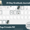 Teal and Gold 21 Day Gratitude Journal