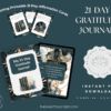 Teal and Gold 21 Day Gratitude Journal