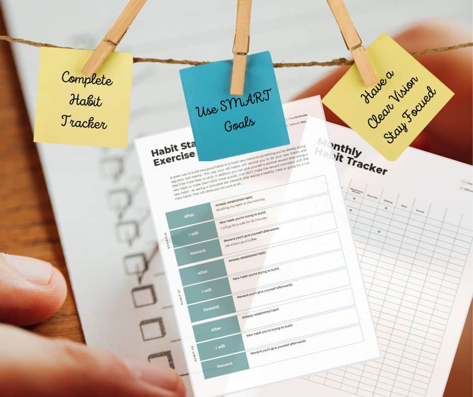 Using a habit tracker and smart goals